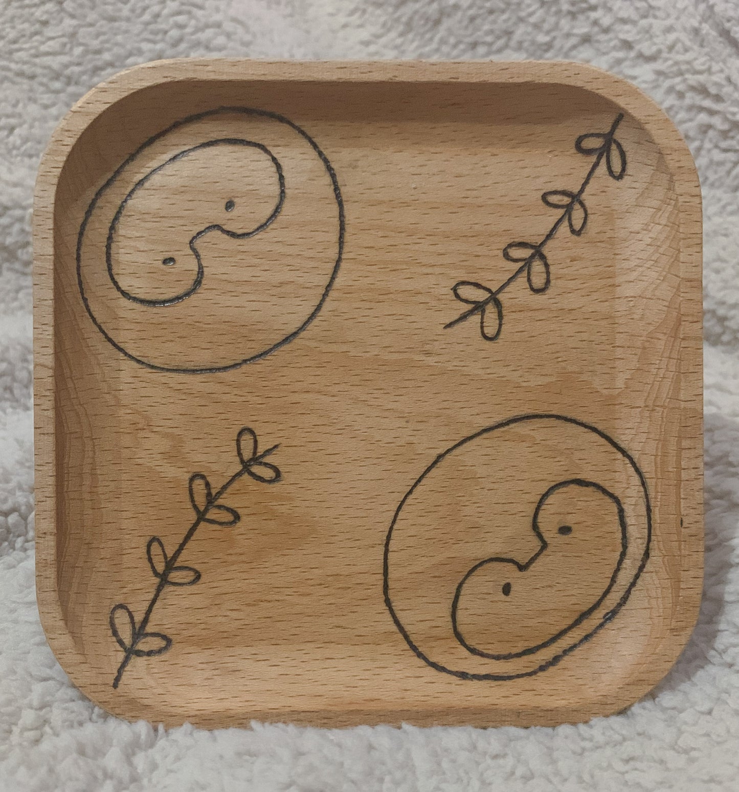 Wooden plate - two silly PENPEN