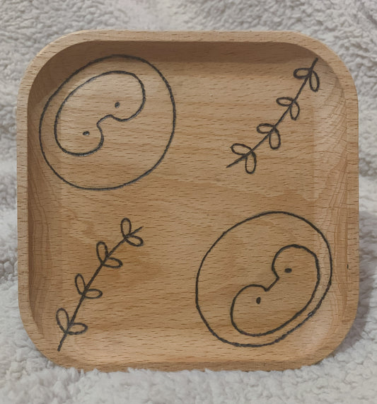 Wooden plate - two silly PENPEN